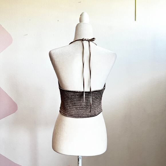 Garage Satin Babydoll Halter Top Coquette Fairycore Soft Girl Romantic Medium - Picture 2 of 6